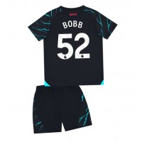 Fotbalové Dres Manchester City Oscar Bobb #52 Dětské Alternativní 2023-24 Krátký Rukáv (+ trenýrky)